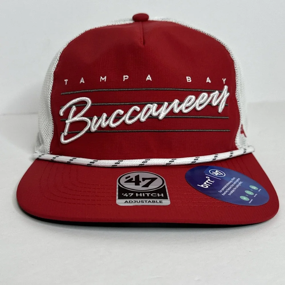 Tampa Bay Buccaneers Downburst Relaxed Hitch Trucker Rope SnapBack **NEW**